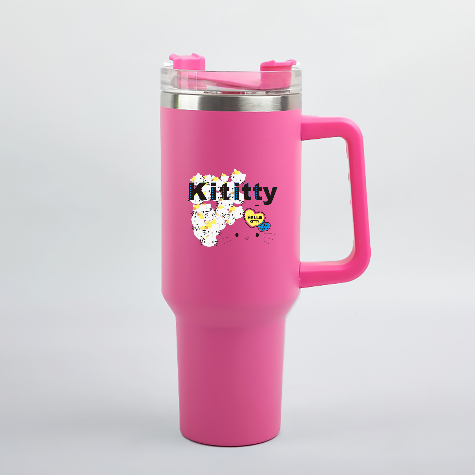 （画像用） Hello Kitty ハローキティ 1200mL車用タンブラー（カラープリント）
